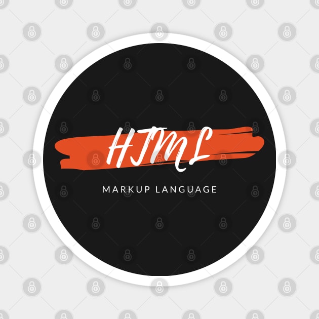 HTML Markup Language Paint Smear Magnet by codewearIO